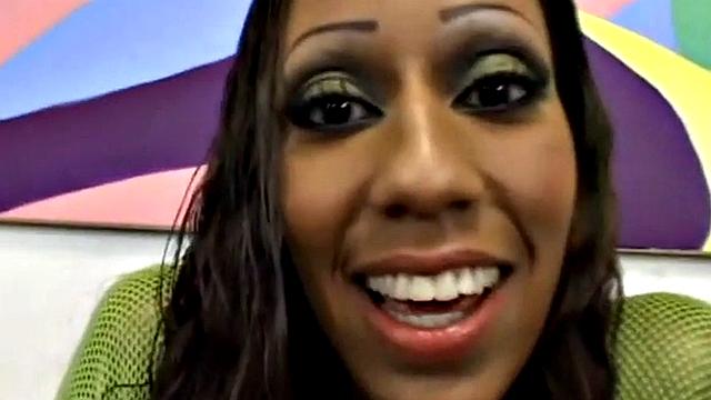 Doggystyled ebony beauty takes a hard dick