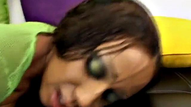 Doggystyled ebony beauty takes a hard dick