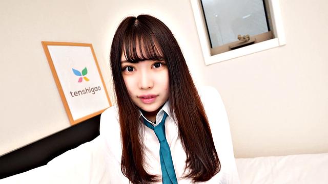 Mio Ito shows her sexy legs and hairy pussy in her uniform