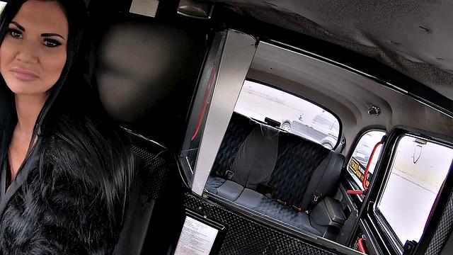 Tattooed brunette Jasmine Jae gets her trimmed pussy pounded by Public Agent in denim jeans & boots