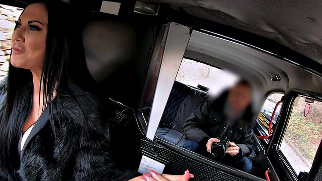 Tattooed brunette Jasmine Jae gets her trimmed pussy pounded by Public Agent in denim jeans & boots