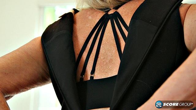 64-year-old Leah gets fucked. Her hubby watches.