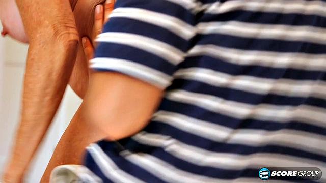 64-year-old Leah gets fucked. Her hubby watches.