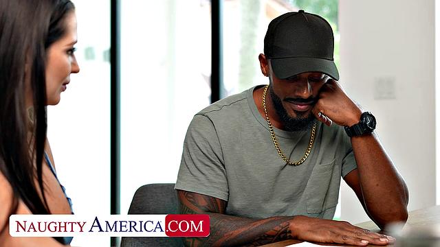 Busty brunette Alexa Payne won't pass the driving exam without using a black stick shift