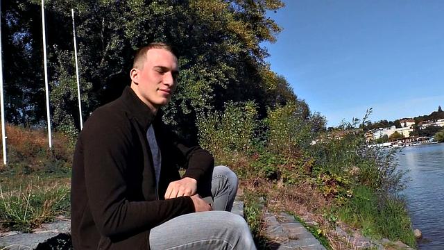 Dirty Euro guy filled with nice cock outdoors in tight ass