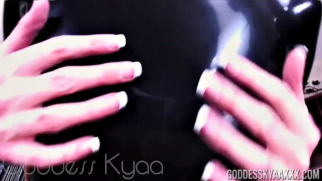 Goddess Kyaa's First Day in Latex