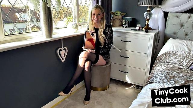 CFNM Brit in stockings rating small cock pictures from fans