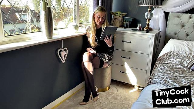 CFNM Brit in stockings rating small cock pictures from fans