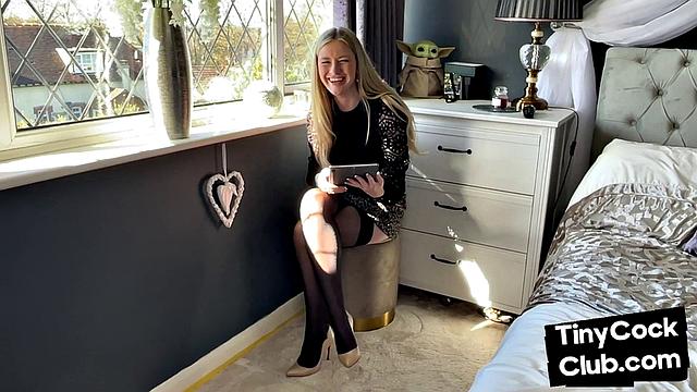 CFNM Brit in stockings rating small cock pictures from fans