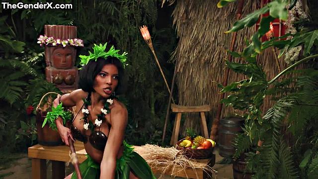 Big-titted ebony hard doggystyled