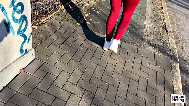 Horny redhead gets fucked hitchhiking