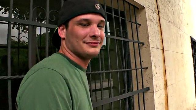 Black bottom picked up and fucked by white top outdoor