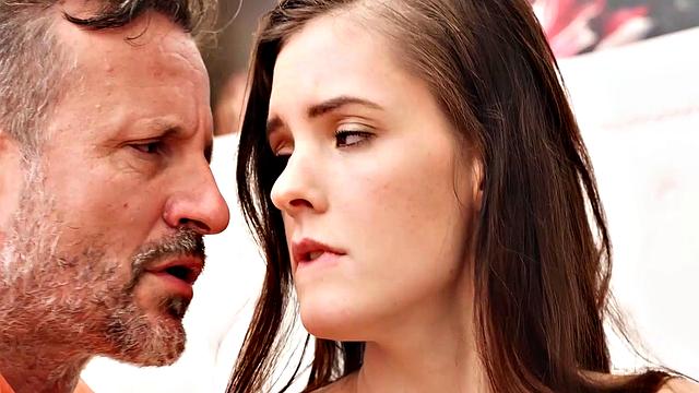 DADDY4K. Old guy manages to serve girl instead of her bf