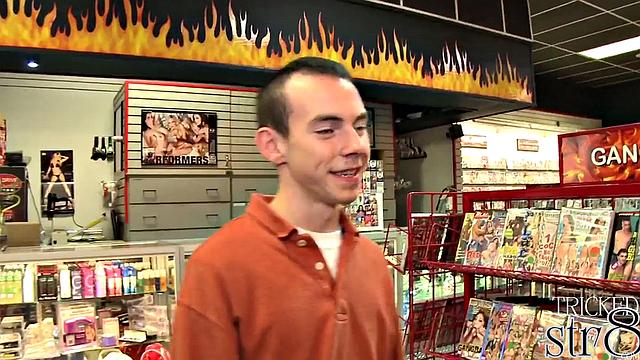 Fooled man dicksucked in gloryhole