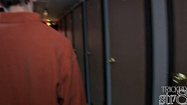 Fooled man dicksucked in gloryhole