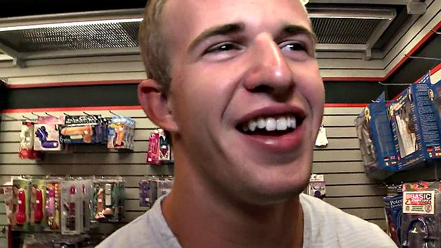 Real cum from gloryhole blowjob done by gay dude