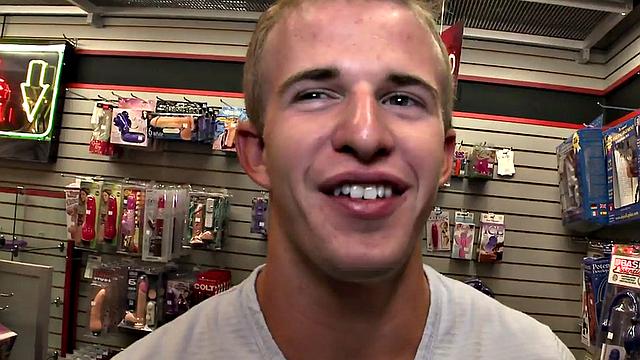 Real cum from gloryhole blowjob done by gay dude