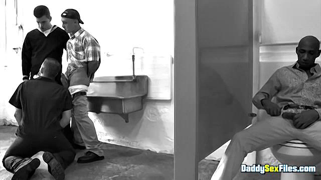 Group Fun In the Restroom - Leo Donato, Billy Ramos, Josh Stone, Franco Scott