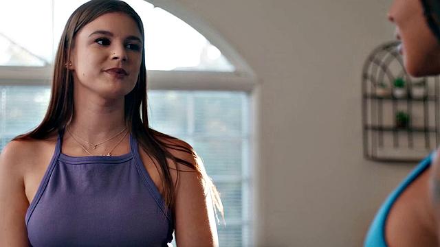 ADULT TIME - Sweaty Workout Ends In Pussy Licking For MILF Cali Sweets And Sky Wonderland