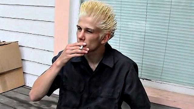 Ian Madrox kicks back outdoors and gives his feet more attention than his last boyfriend