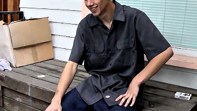 Ian Madrox kicks back outdoors and gives his feet more attention than his last boyfriend