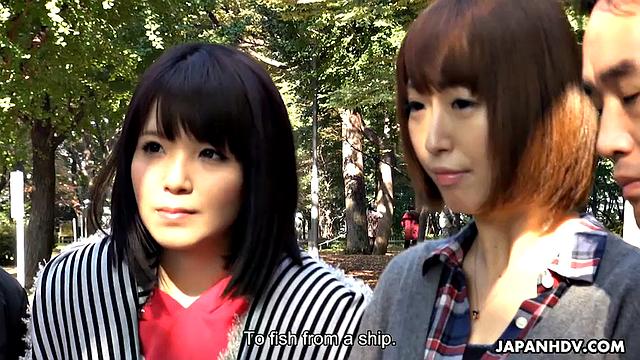 Before fishing competition, Nonoka Kaede sucks cock