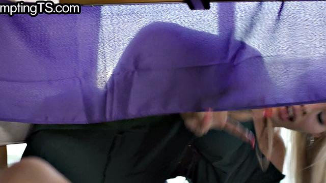 Halloween Trannies fuck 21yo in 3some