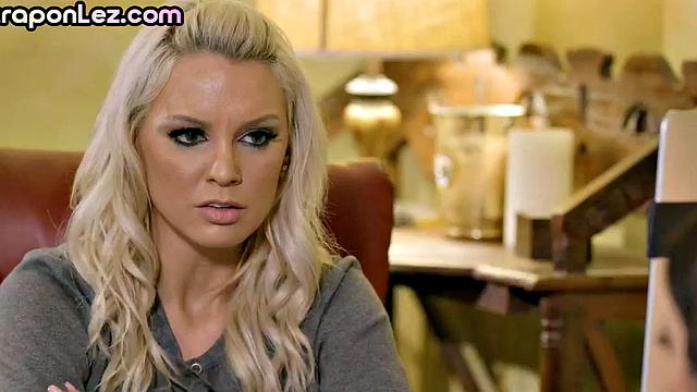 Rimjob secretary licks boss pussy in facesitting sex