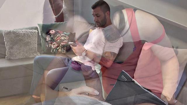 Watch this stunning babe get her tight pussy drilled while her hubby watches in awe