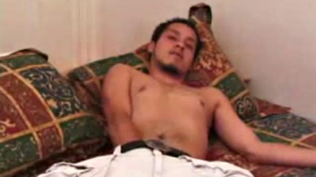 Juice strips down and shows his hard cock. He lubes up his tight hole and slides a purple dildo inside. He really likes it, but has more sex toys to play with. He slides more lube over his hole and shoves a bigger one in.