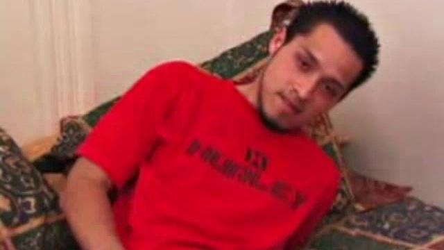 Juice strips down and shows his hard cock. He lubes up his tight hole and slides a purple dildo inside. He really likes it, but has more sex toys to play with. He slides more lube over his hole and shoves a bigger one in.