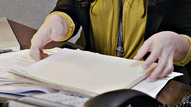 Hot interracial doggystyle action with a tattooed Latina at work