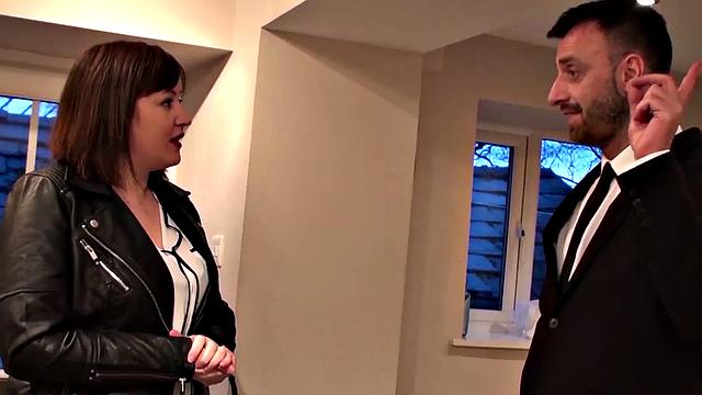 Hardfucked plumper fed with doms big cock and hot cum