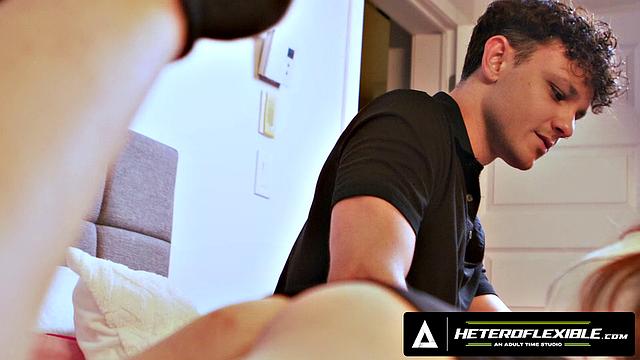 HETEROFLEXIBLE - Enzo Muller Catches Glimpses of His Nerdy Femboy Roommate Jeremy Angels Up Skirt