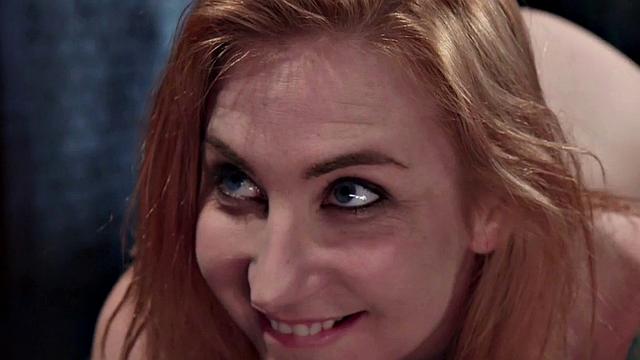 Latex lezdom MILF fucks sub with toy and hitachi