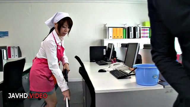 Naughty Japanese Beauty Chihiro Akino Delights With Sensual Blow Job