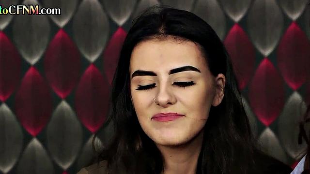 CFNM MILFs stroking sub cock while dirty talking