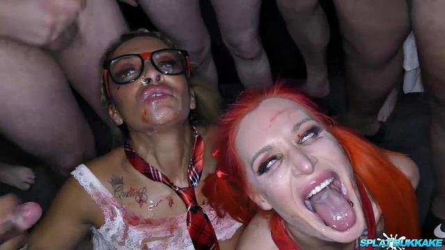 Талула и Алекссавис устраивают хэллоуин - сперма под маской британского юмора