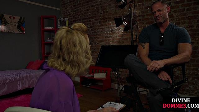 Mouthgagged male disciplined