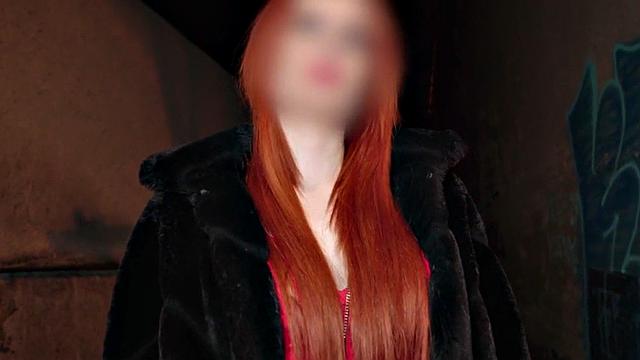 Big-titted redhead picked up and pussybanged in van