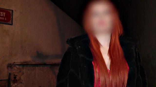 Big-titted redhead picked up and pussybanged in van