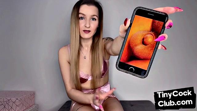 Pathetic tiny dick mocked