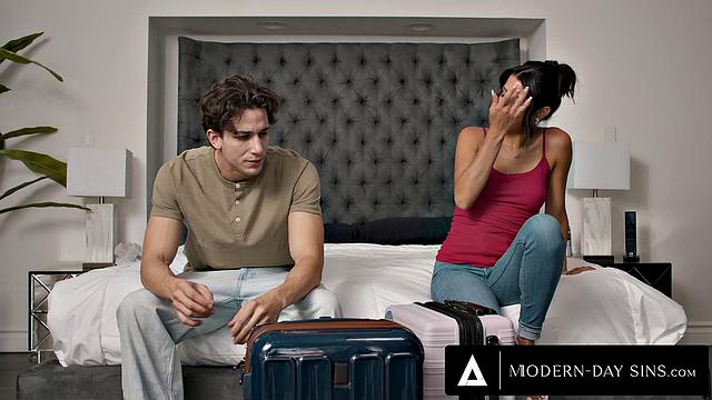 MODERN-DAY SINS - Uncomfortable Groom Shares Bed With Stepsister-In-Law Kylie Rocket