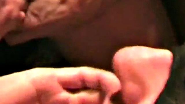 Amateur German bottom fucked in closeup sling orgy