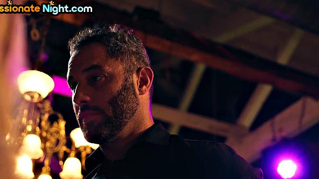 Busty ginger MILF bounces on cock after sucking