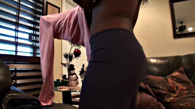 Kinky thong babe gets her tight pussy pounded and takes a deep load in her ass