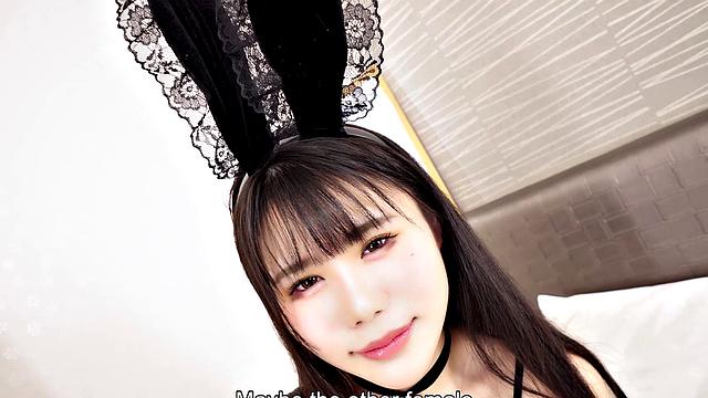 Sexy bunny Kei Muto came to suck dick today