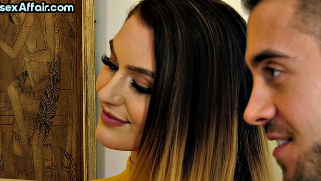 Facial bisex babe riding cock in 3some until cumshot