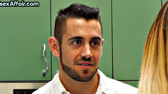 Facial bisex babe riding cock in 3some until cumshot