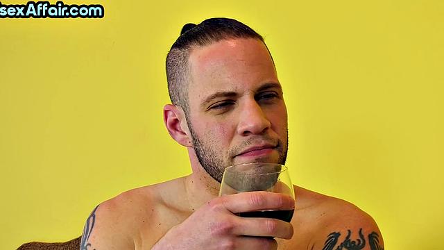 Facial bisex babe riding cock in 3some until cumshot